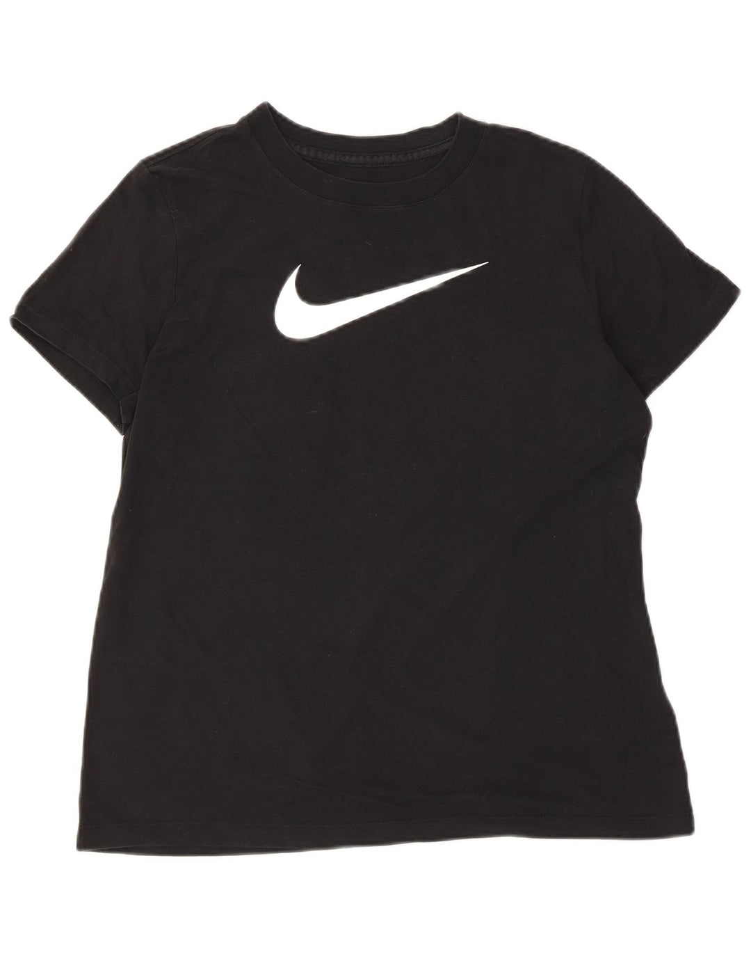 Nike T-shirt graphique Dri Fit pour femme UK 14 en coton noir moyen