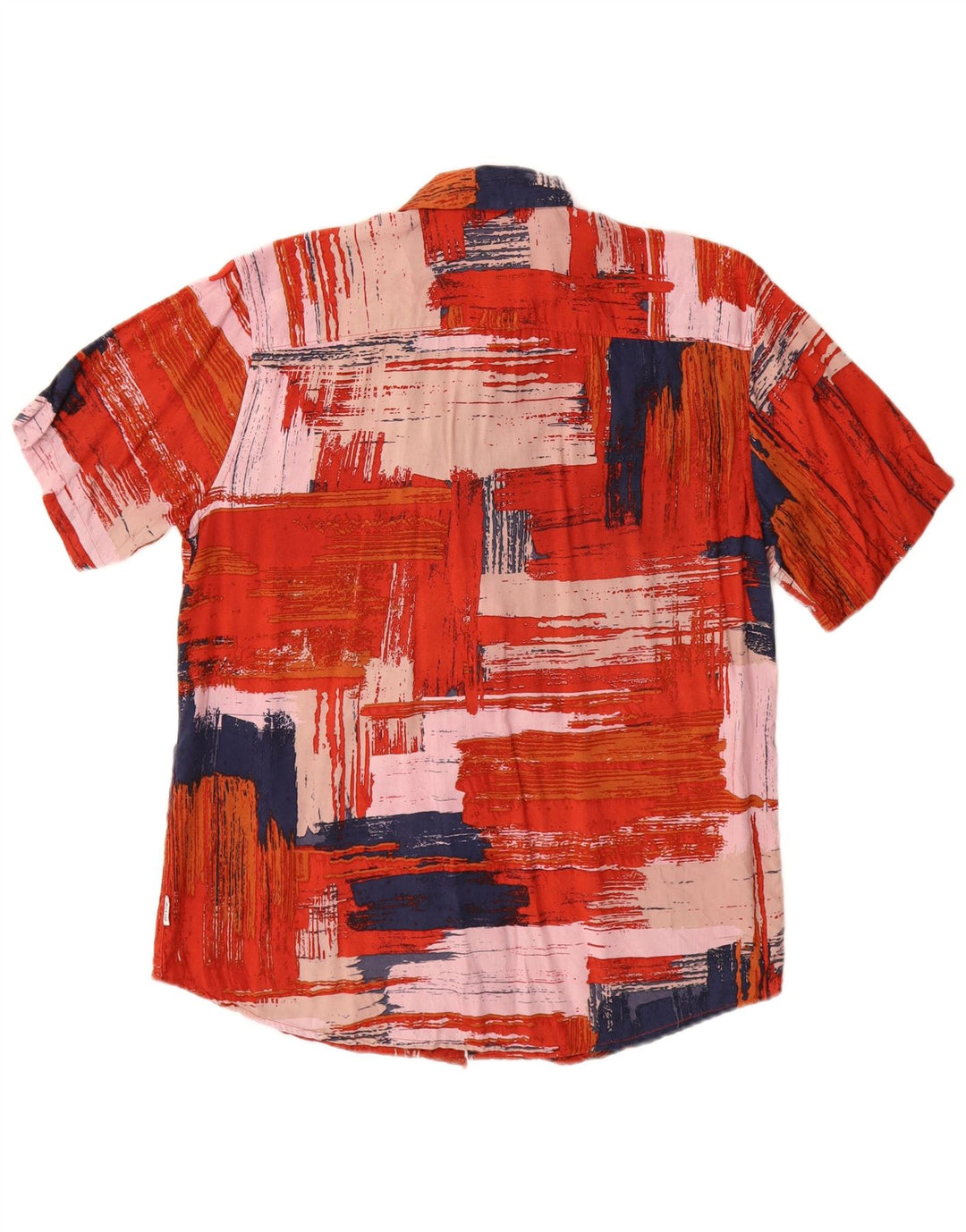 Only & Sons Chemise à Manches Courtes Regular Fit Homme Rouge Moyen Patchwork