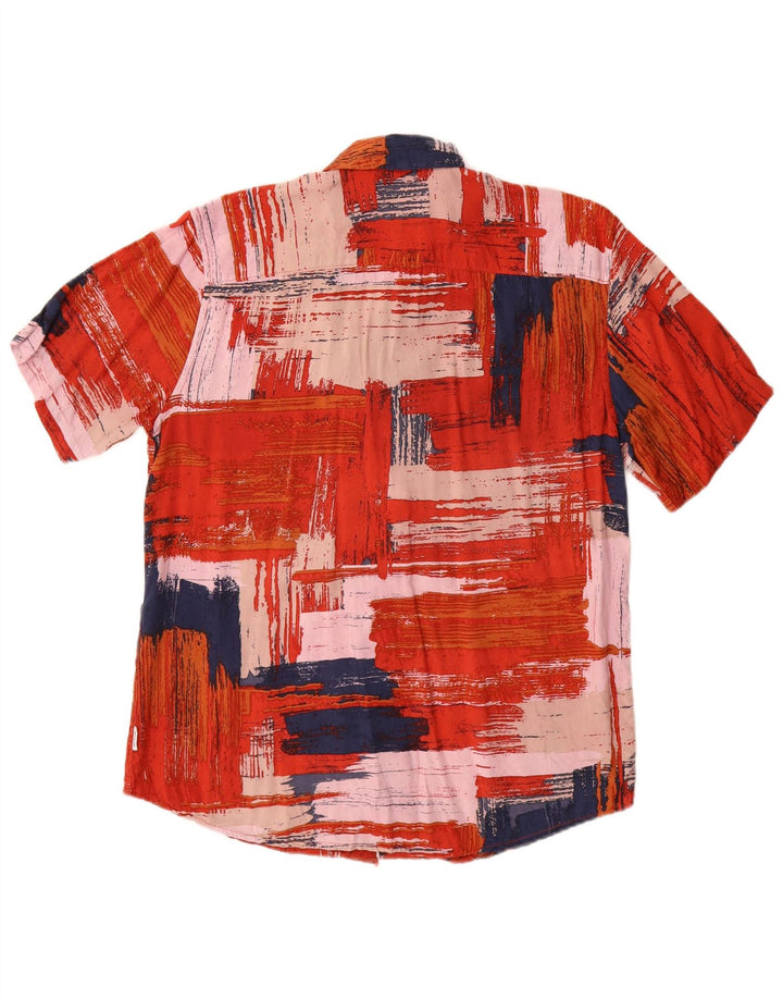 Only & Sons Chemise à Manches Courtes Regular Fit Homme Rouge Moyen Patchwork