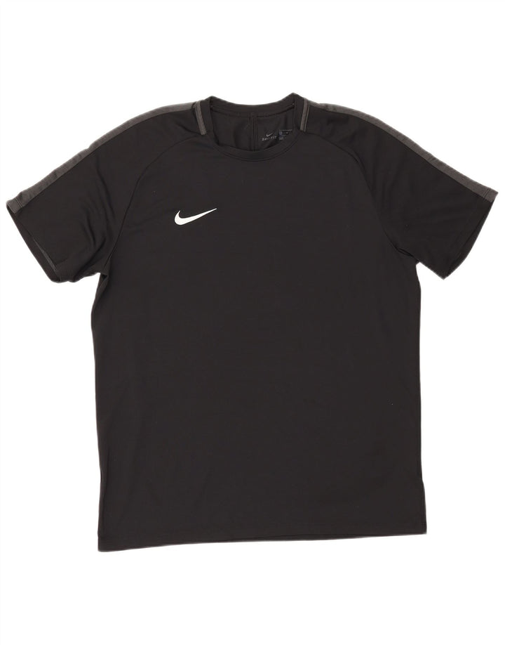 Nike Hommes Dri Fit T-Shirt Haut XL Noir Colorblock Polyester