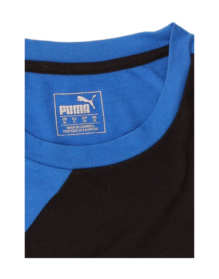 PUMA Mens FC Jengen T-Shirt Top Medium Blue Colourblock Polyester