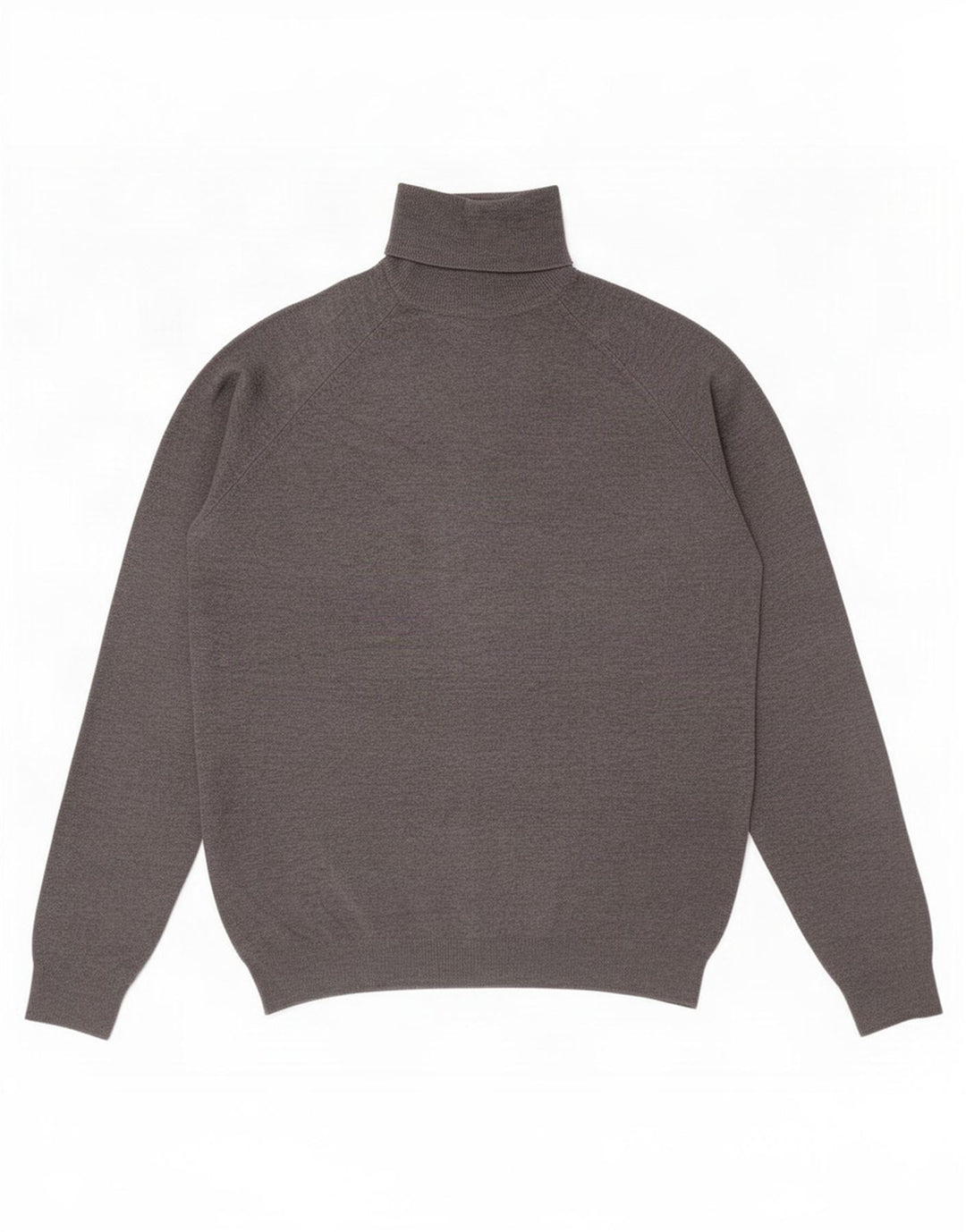 Zara Pull Col Roulé Homme Gris Moyen Viscose