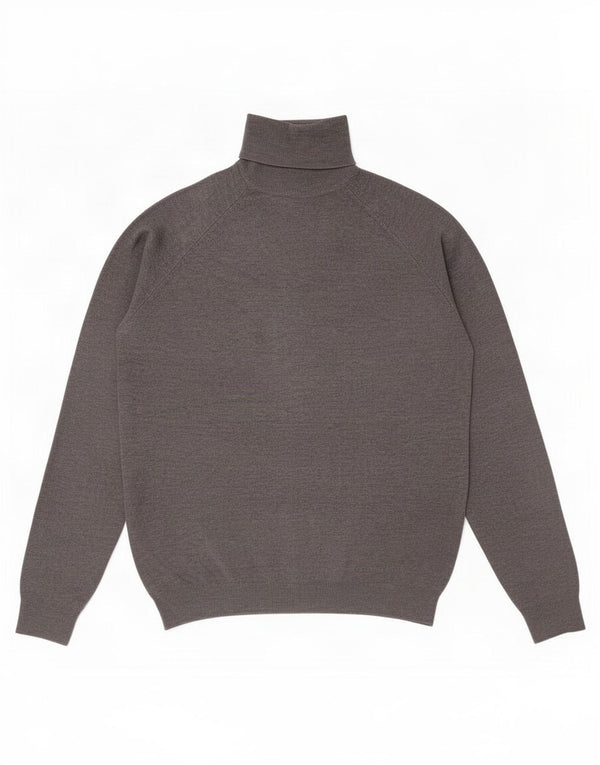 Zara Pull Col Roulé Homme Gris Moyen Viscose