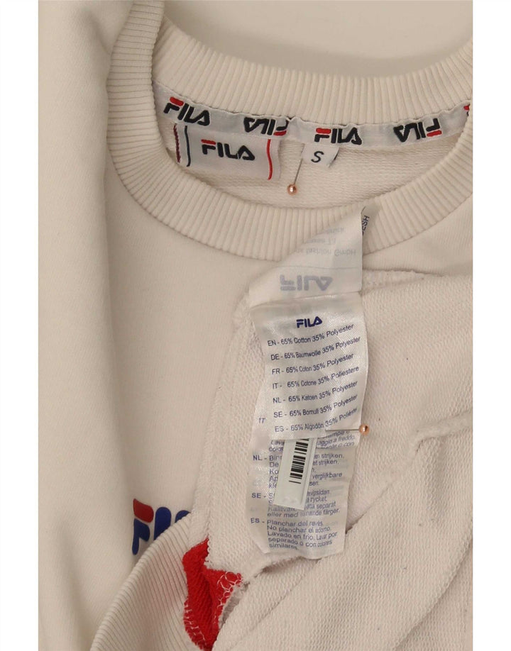 Fila Sweat-shirt pour hommes en coton color block petit blanc