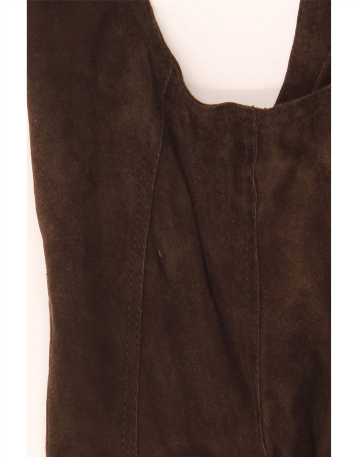 Marc O'Polo Gilet en daim pour femme EU 38 Cuir marron moyen