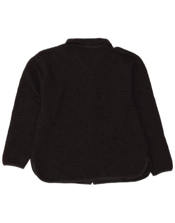 Champion Veste de survêtement pour femme UK 16 Large Noir Géométrique Polyester