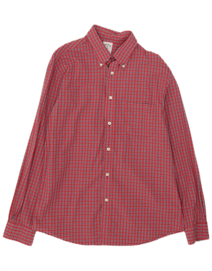 Brooks Brothers Chemise Regent pour homme en coton à carreaux rouge moyen