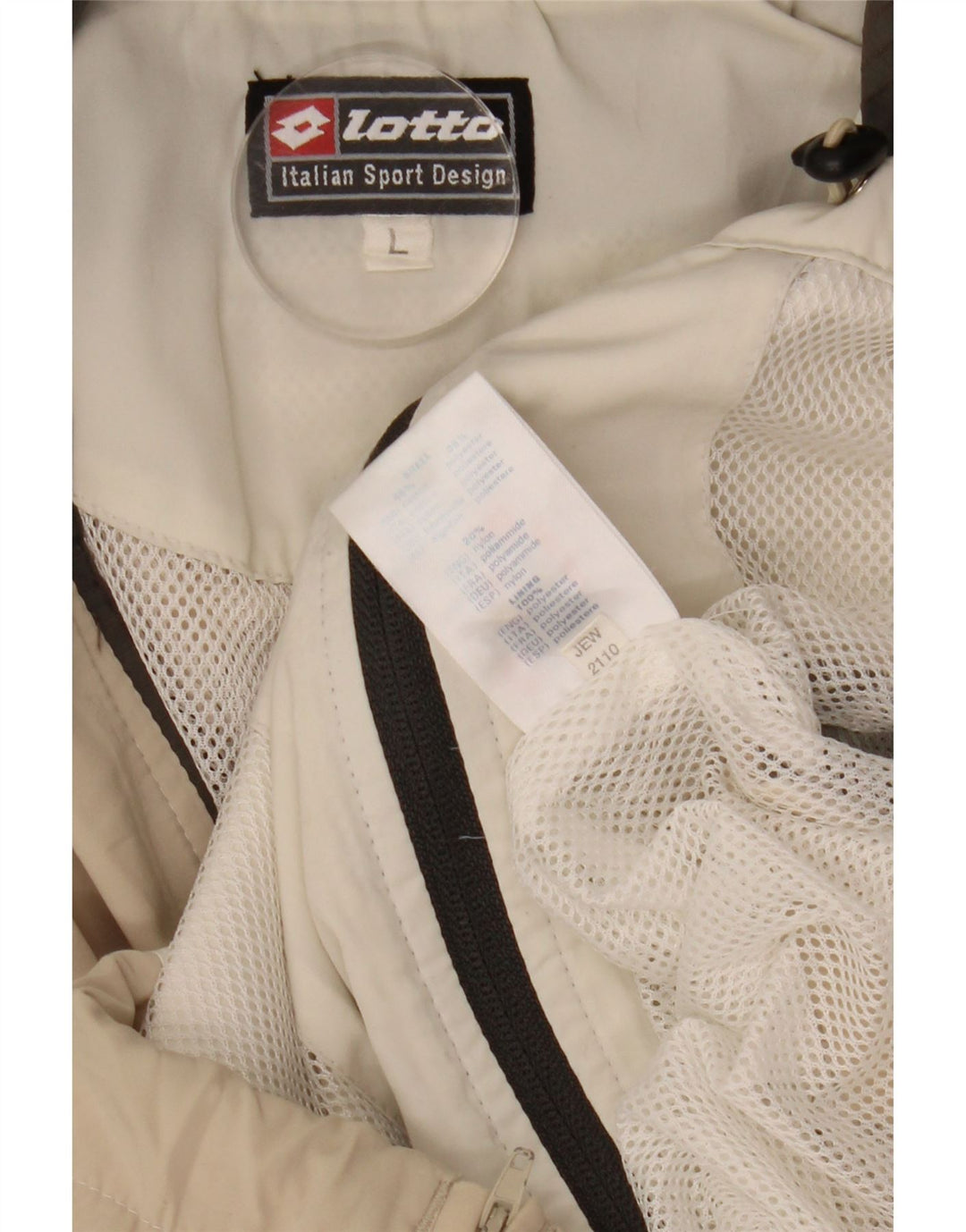 Lotto Veste de survêtement pour homme en coton color block Beige Large