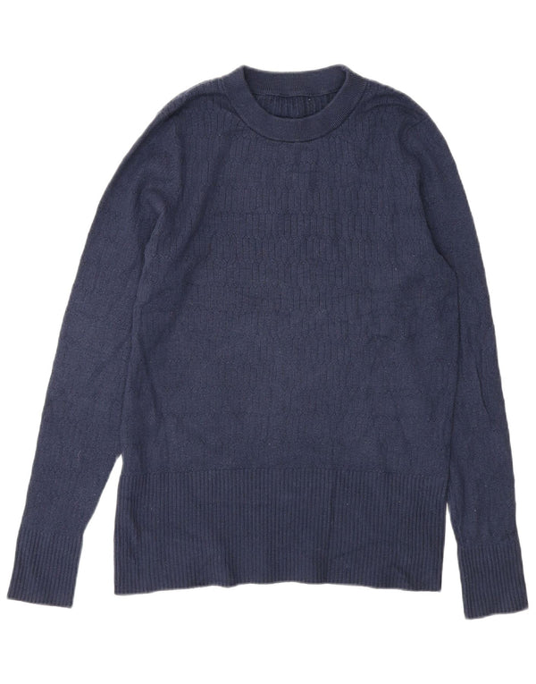 Marks & Spencer Pull à col rond pour femme UK 14 Large Bleu marine