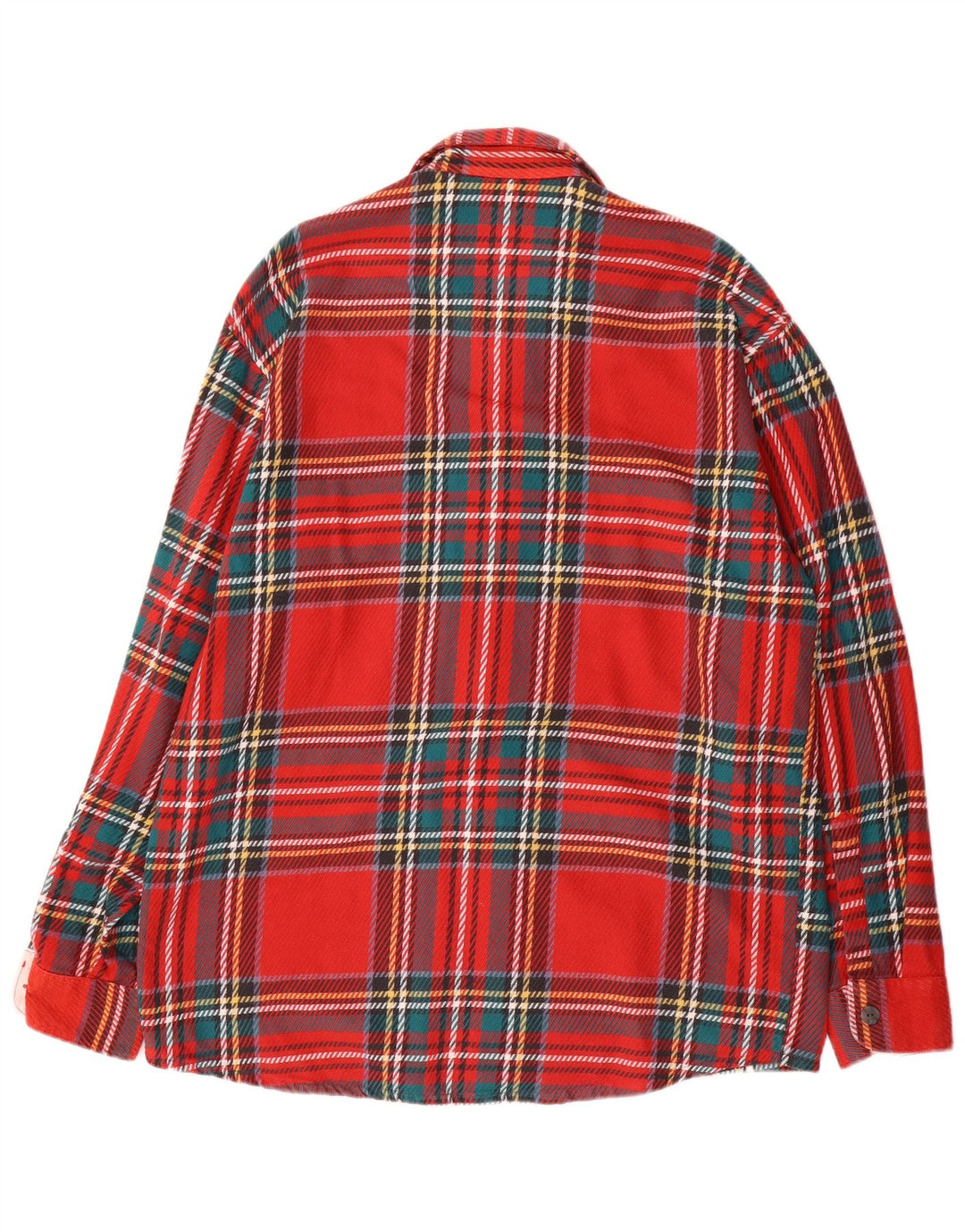 VINTAGE Chemise en flanelle pour hommes grand plaid rouge