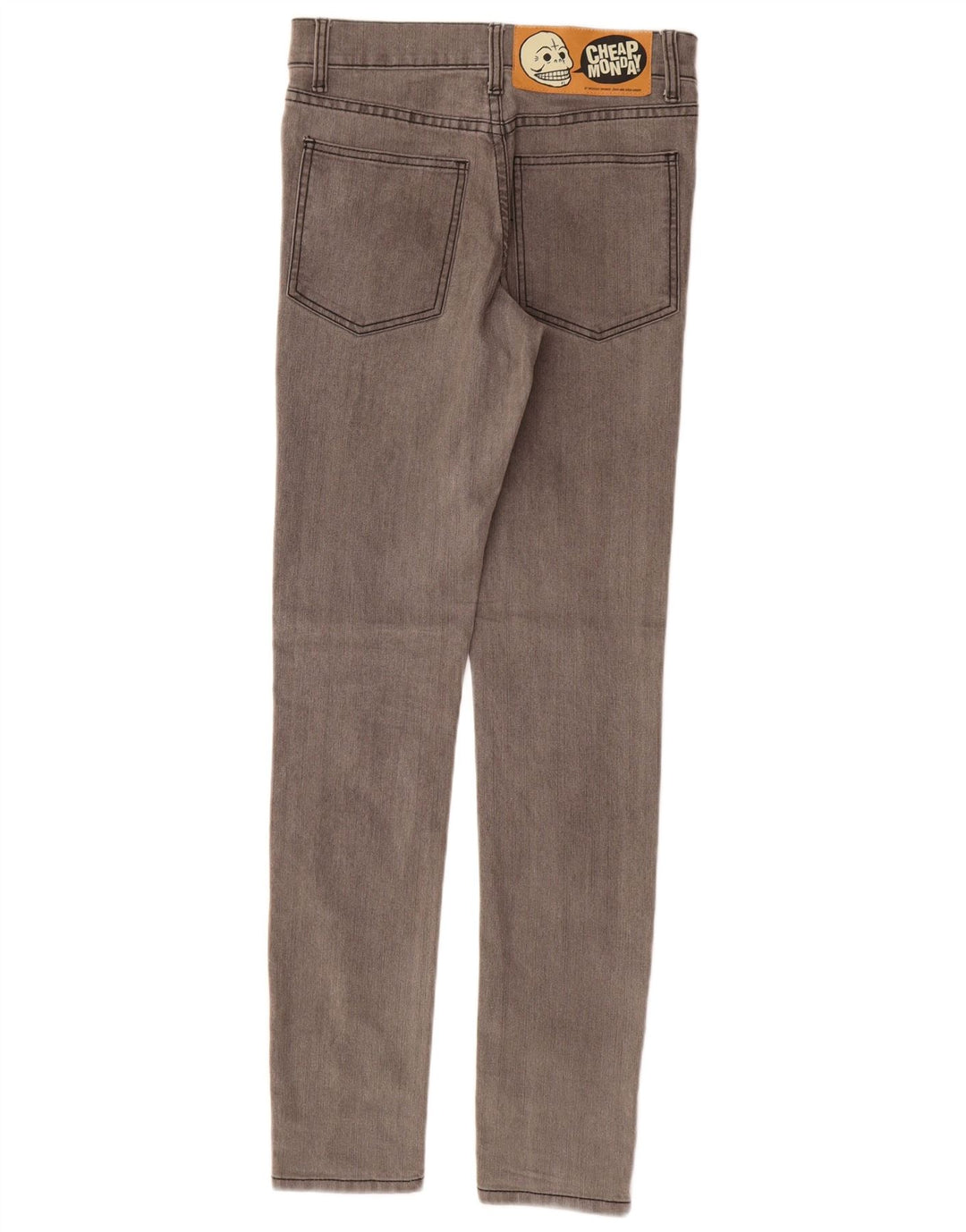 CHEAP MONDAY Jean Skinny Femme W27 L32 Gris Coton