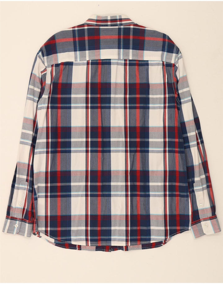 WRANGLER Mens Regular Fit Shirt XL Navy Blue Check Cotton Vintage Wrangler and Second-Hand Wrangler from Messina Hembry 