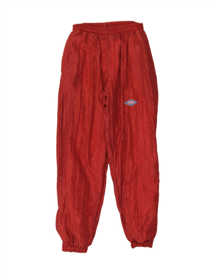 CLIPPER Womens Tracksuit Trousers Joggers UK 12 Medium  Red Polyamide Vintage Clipper and Second-Hand Clipper from Messina Hembry 