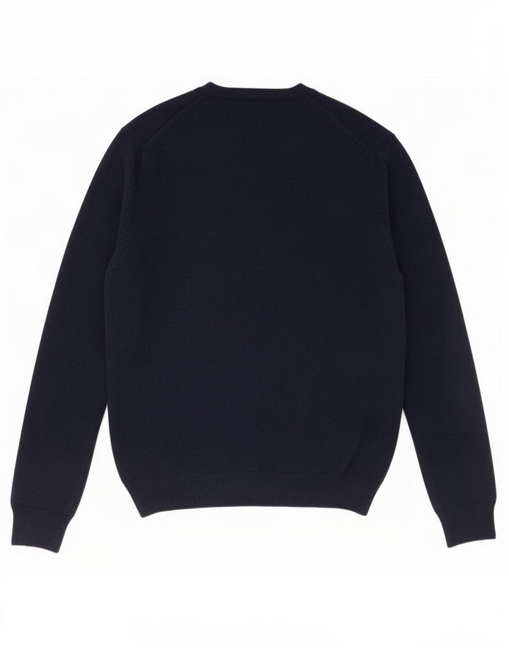 Marks & Spencer Pull col V pour homme en laine bleu marine Taille L