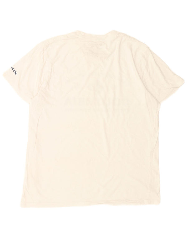 Columbia T-Shirt Graphique Homme Blanc Moyen Coton