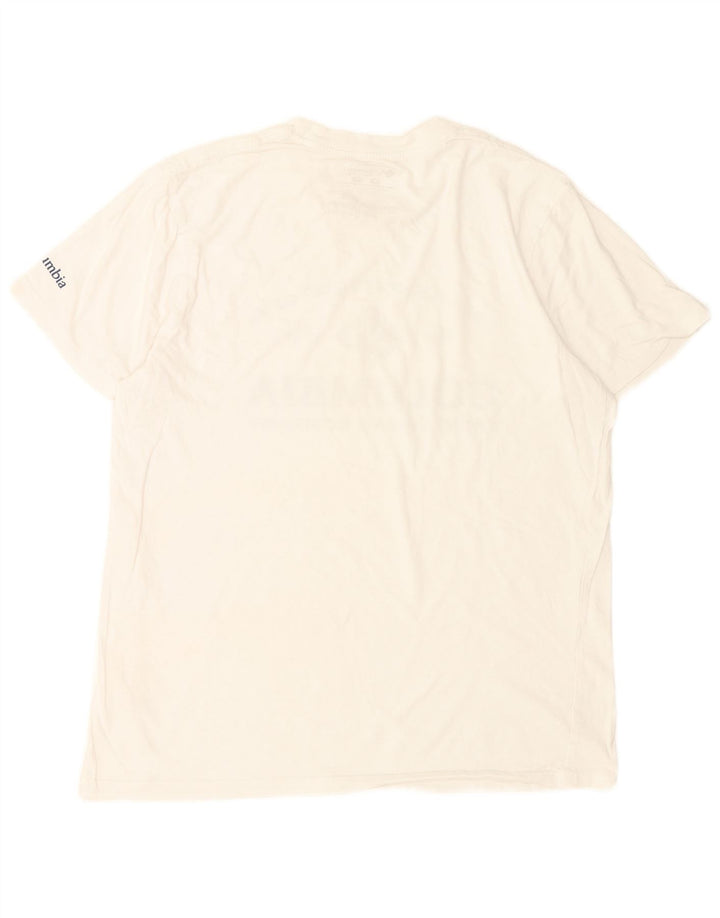 Columbia T-Shirt Graphique Homme Blanc Moyen Coton