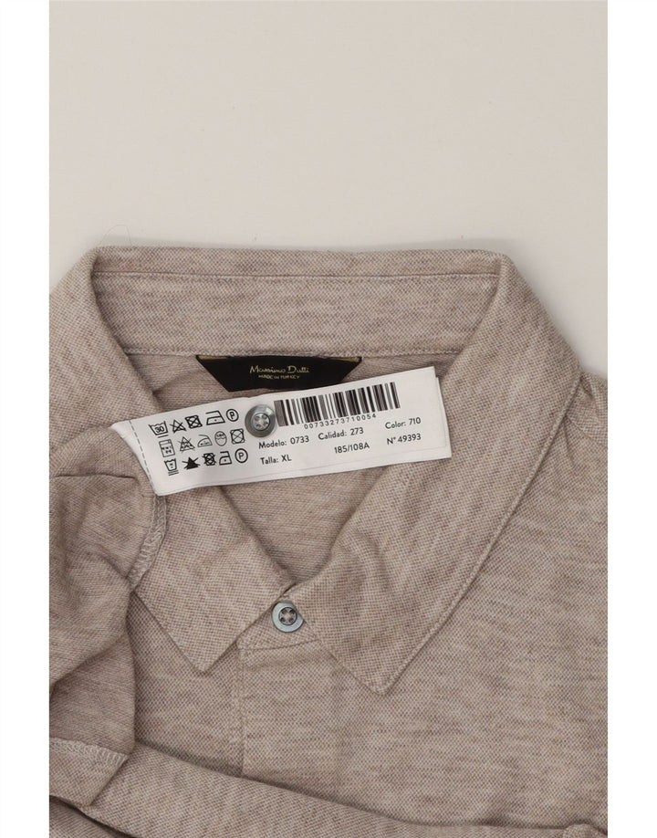 MASSIMO DUTTI Mens Polo Shirt XL Grey Cotton Vintage Massimo Dutti and Second-Hand Massimo Dutti from Messina Hembry 