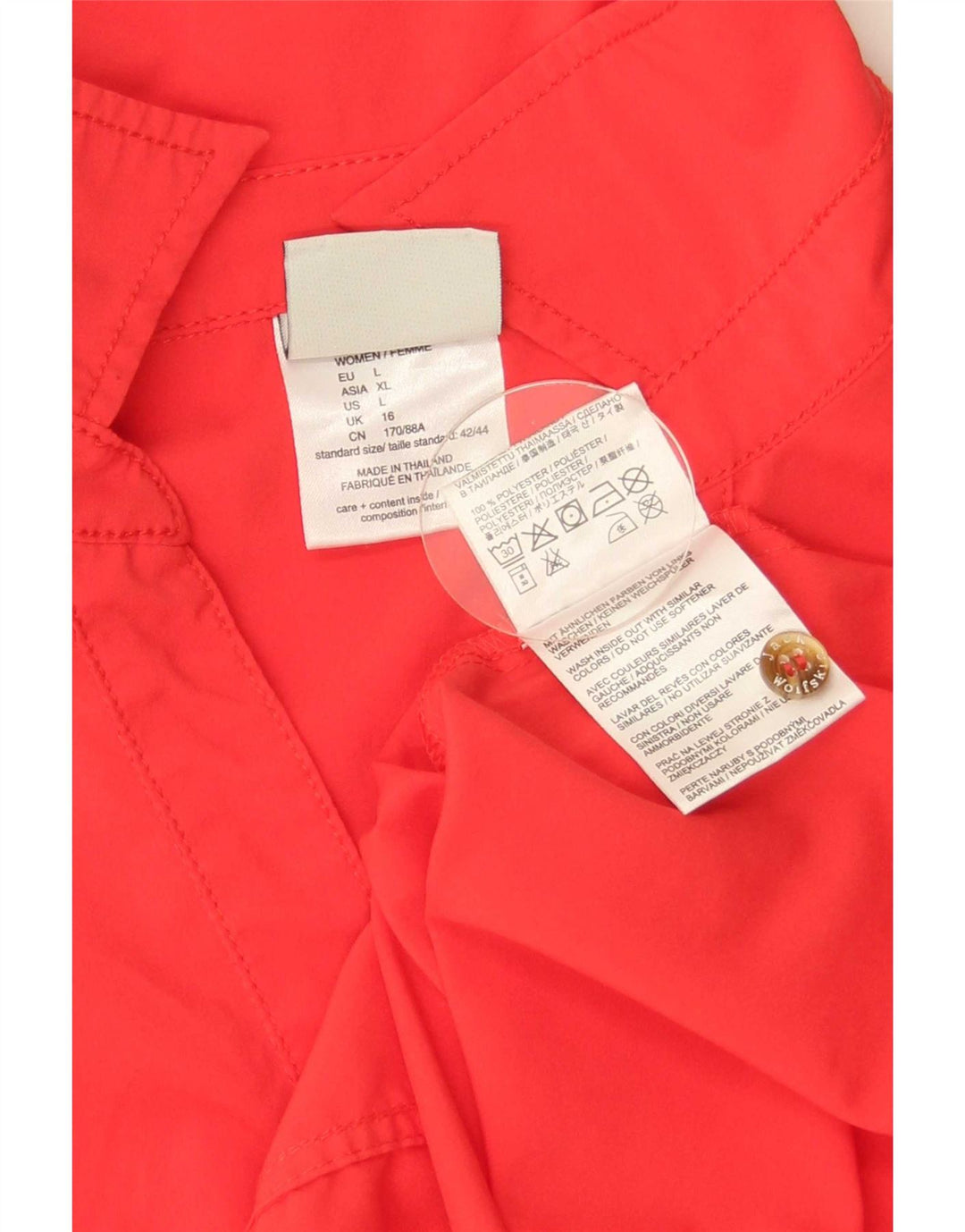 Jack Wolfskin Robe fourreau sans manches pour femme UK 16 Large Rouge Polyester