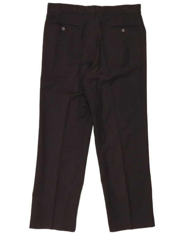 Armani Pantalon décontracté droit pour homme IT 50 Large W35 L31 Noir