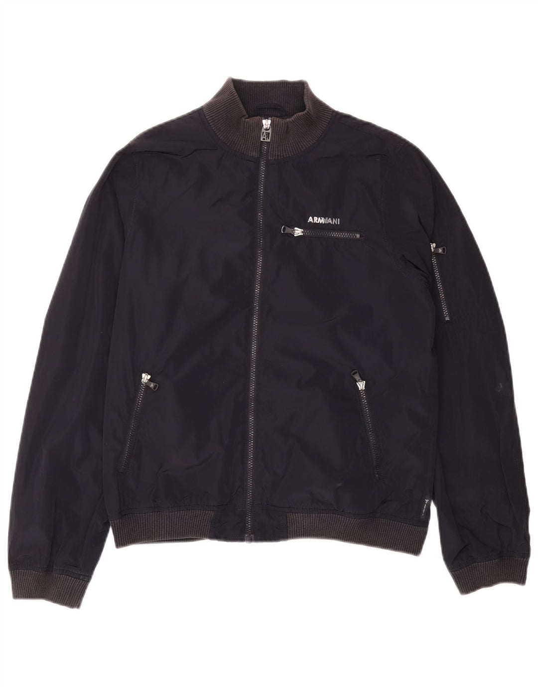 ARMANI JUNIOR Blouson Bomber Garçon 15-16 ans Bleu Marine Polyester