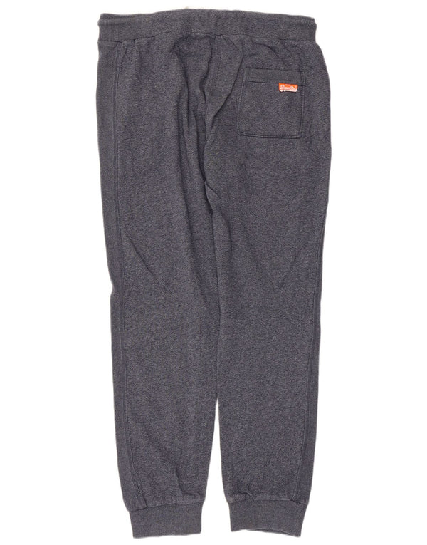 Superdry Homme Pantalon De Survêtement Slim Fit Joggers Large Bleu Marine Moucheté