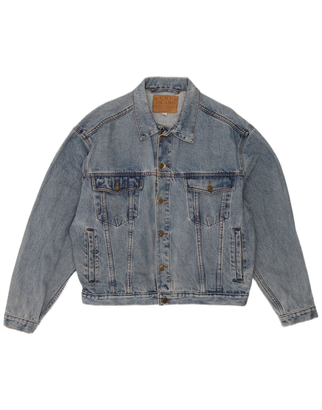 veste en denim homme vintage UK 40 Grand coton bleu