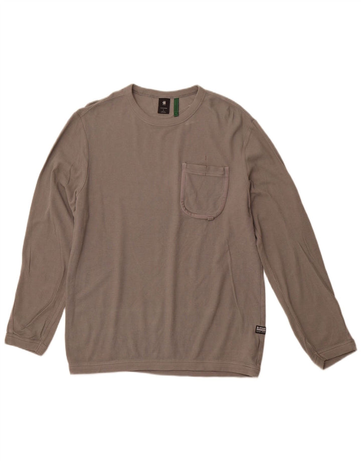 G-STAR Homme Top Manches Longues Large Gris Coton