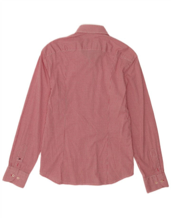 Tommy Hilfiger Chemise coupe régulière pour homme Taille 38 15 Vichy rouge moyen