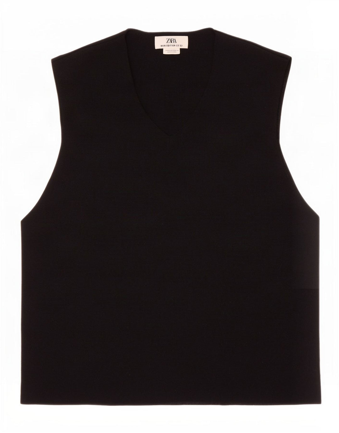 Zara Homme Débardeur Gilet Medium Noir Viscose