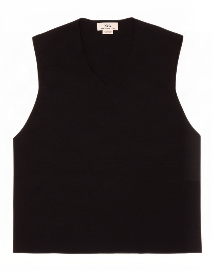 Zara Homme Débardeur Gilet Medium Noir Viscose