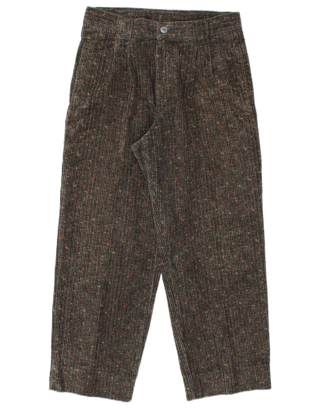 CARRERA Pantalon Taille Haute En Velours Côtelé Femme IT 50 Large W34 L27 Gris