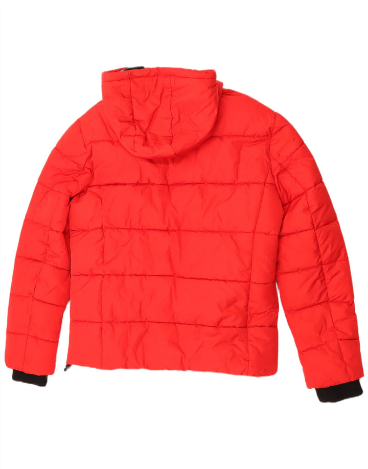 Superdry Veste matelassée à capuche pour hommes UK 40 Large Rouge Polyester