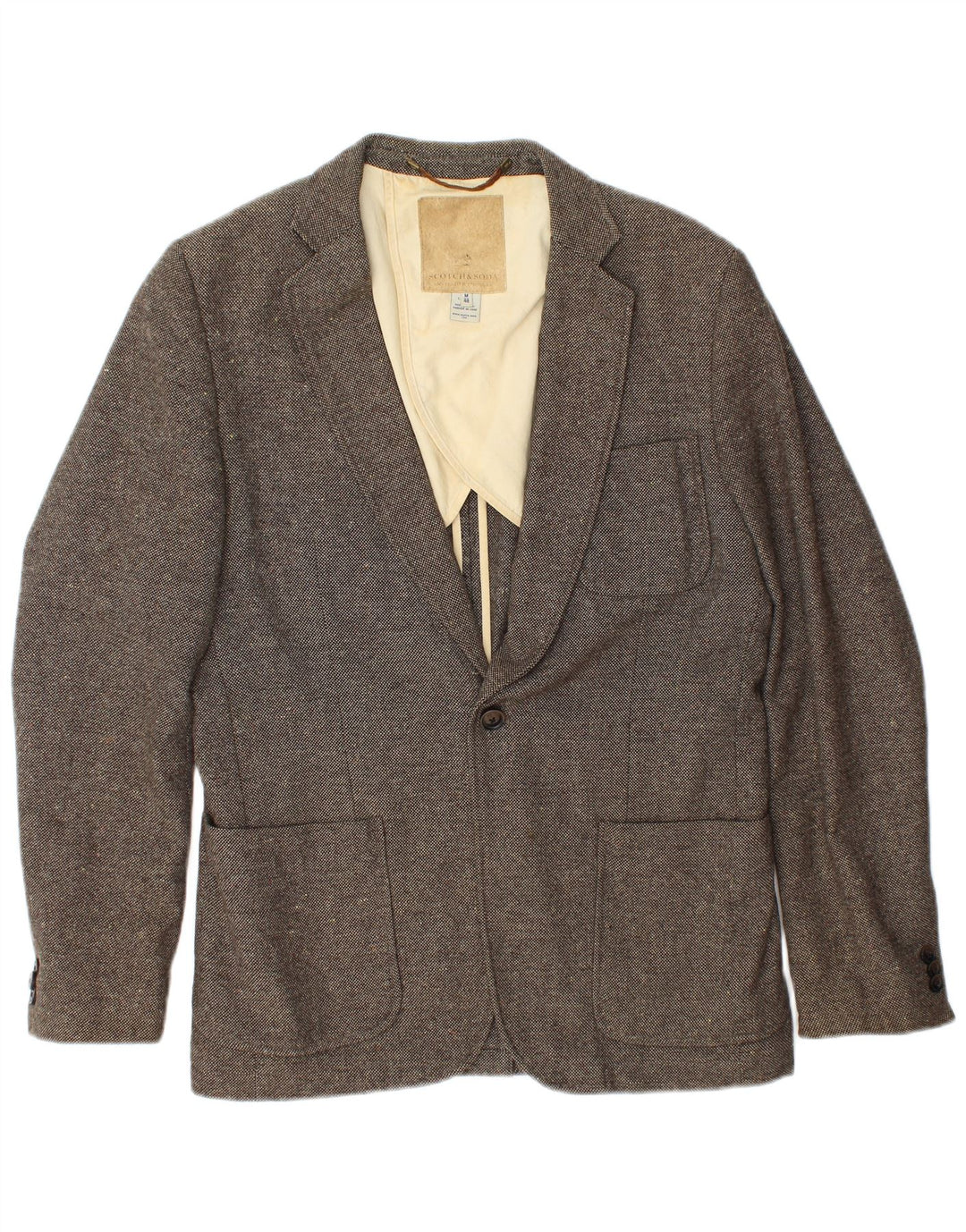 SCOTCH & SODA Veste Blazer 1 Bouton Homme IT 48 Marron Moyen