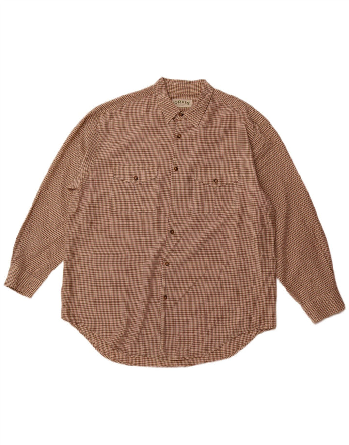 Orvis Chemise Homme XL Beige Carreaux