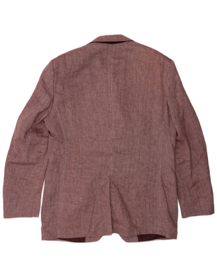 Marks & Spencer Veste blazer à 2 boutons pour homme UK 40 Rose moyen à chevrons