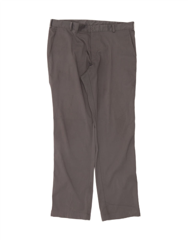 NIKE Mens Dri Fit Straight Chino Trousers W38 L34 Grey Polyester Vintage Nike and Second-Hand Nike from Messina Hembry 