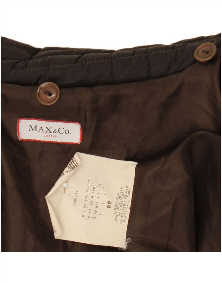Max & Co. Manteau rembourré pour femme UK 12 Polyester marron moyen