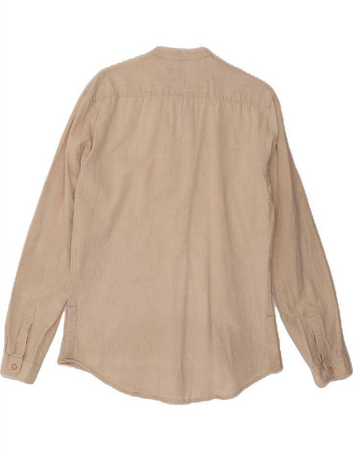 ZARA Mens Slim Fit Shirt Large Beige Flecked Vintage Zara and Second-Hand Zara from Messina Hembry 