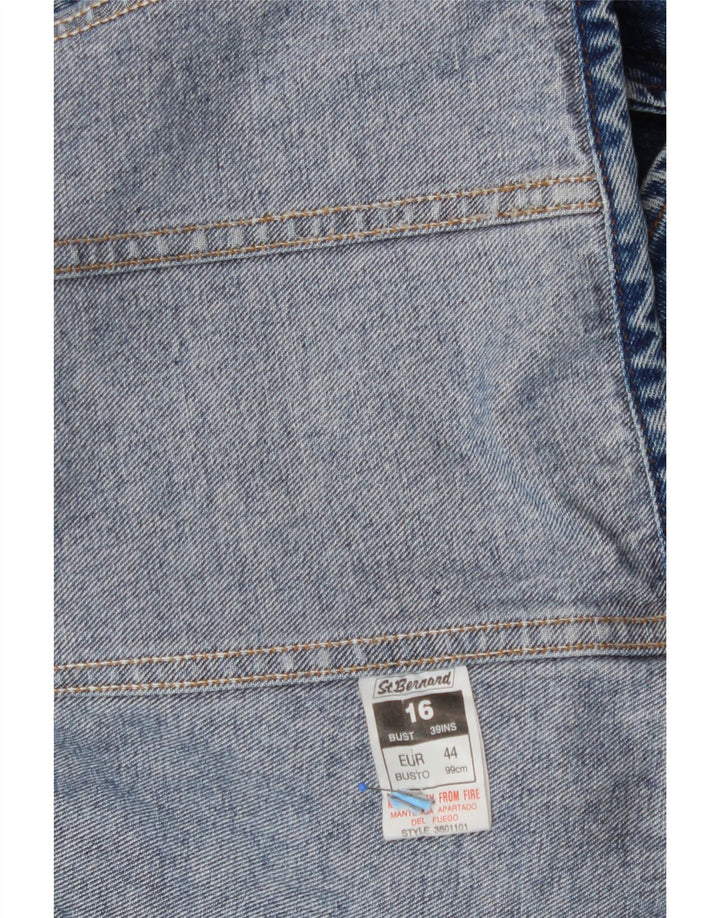 ST. BERNARD Womens Oversized Denim Jacket UK 16 Large Blue Cotton Vintage St. Bernard and Second-Hand St. Bernard from Messina Hembry 