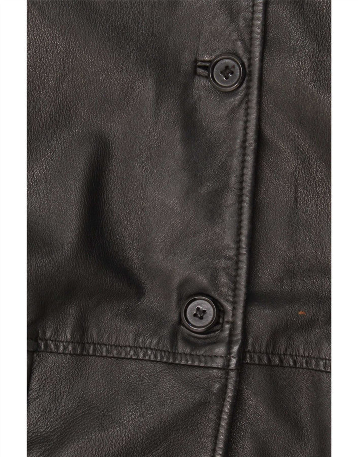 Conbipel Veste en cuir coupe ample pour femme IT 42 Noir moyen