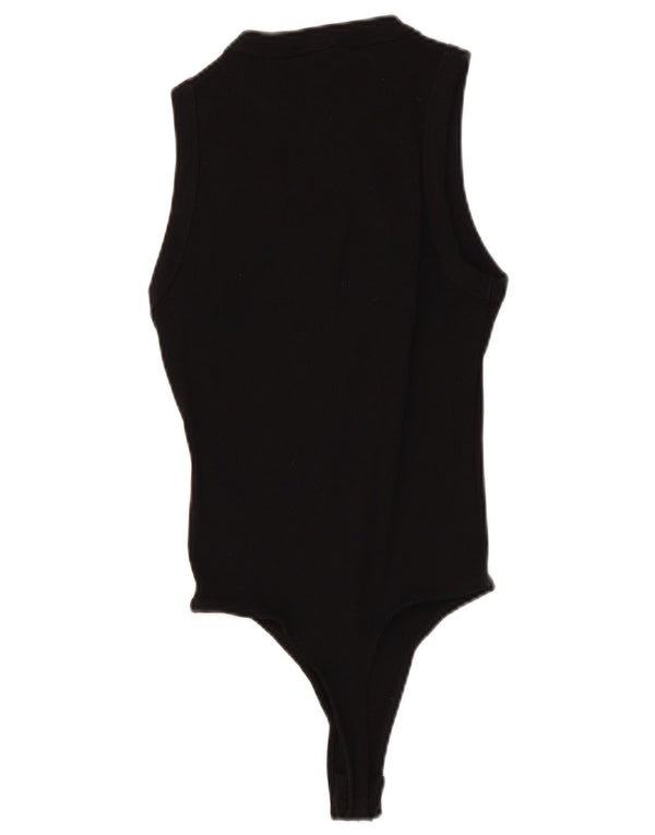 GUESS Womens Graphic Bodysuit UK 4 XS  Black Cotton