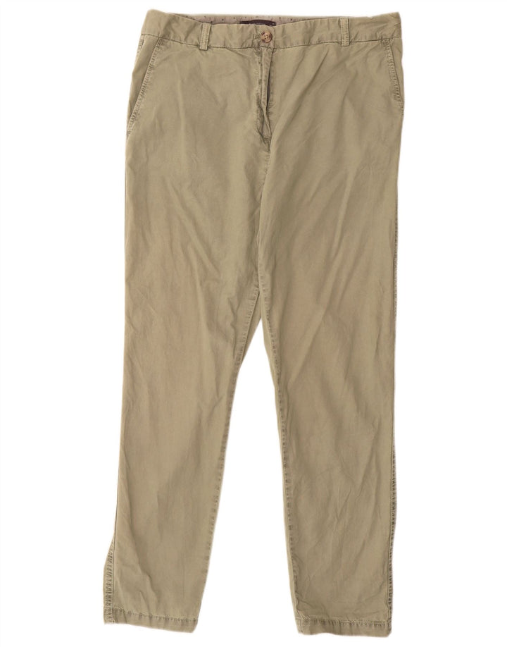 MARKS & SPENCER Pantalon Chino Slim Femme UK 12 Moyen W30 L28 Kaki