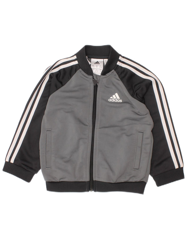 ADIDAS Veste de survêtement pour bébé garçon 12-18 mois Gris Colorblock
