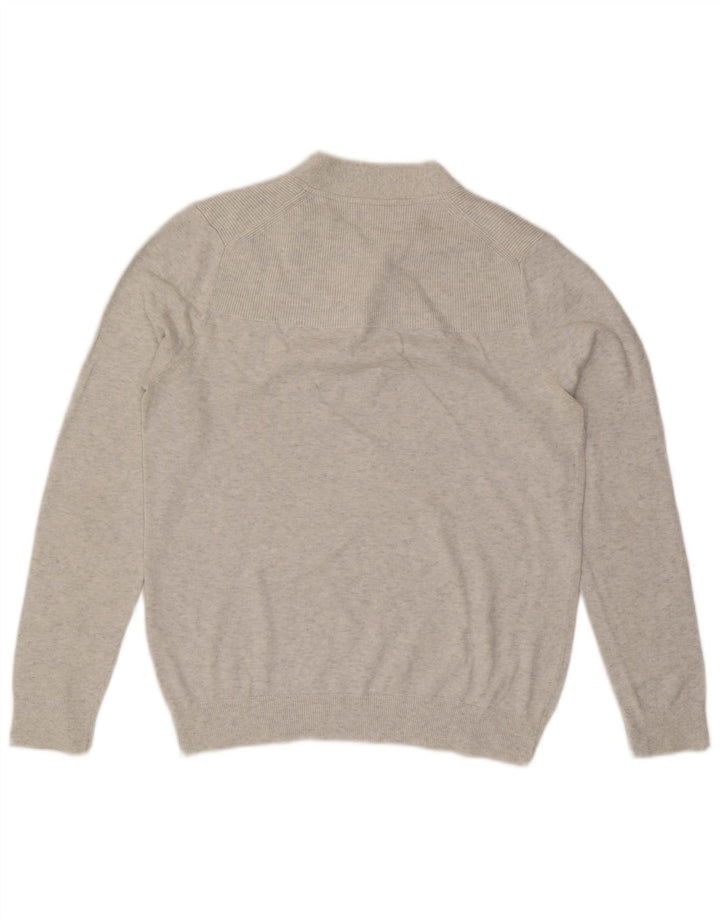 Reiss Pull Col V Homme Gris Moyen Moucheté