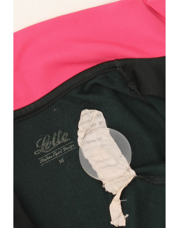 Lotto Veste de survêtement pour femme UK 12 Medium Noir Colourblock Polyester