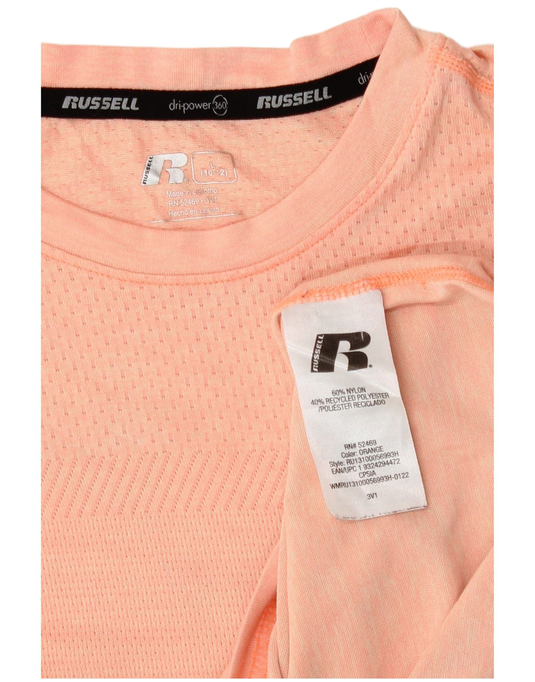 Russell Athletic T-shirt pour garçon 10-11 ans Grand nylon rose