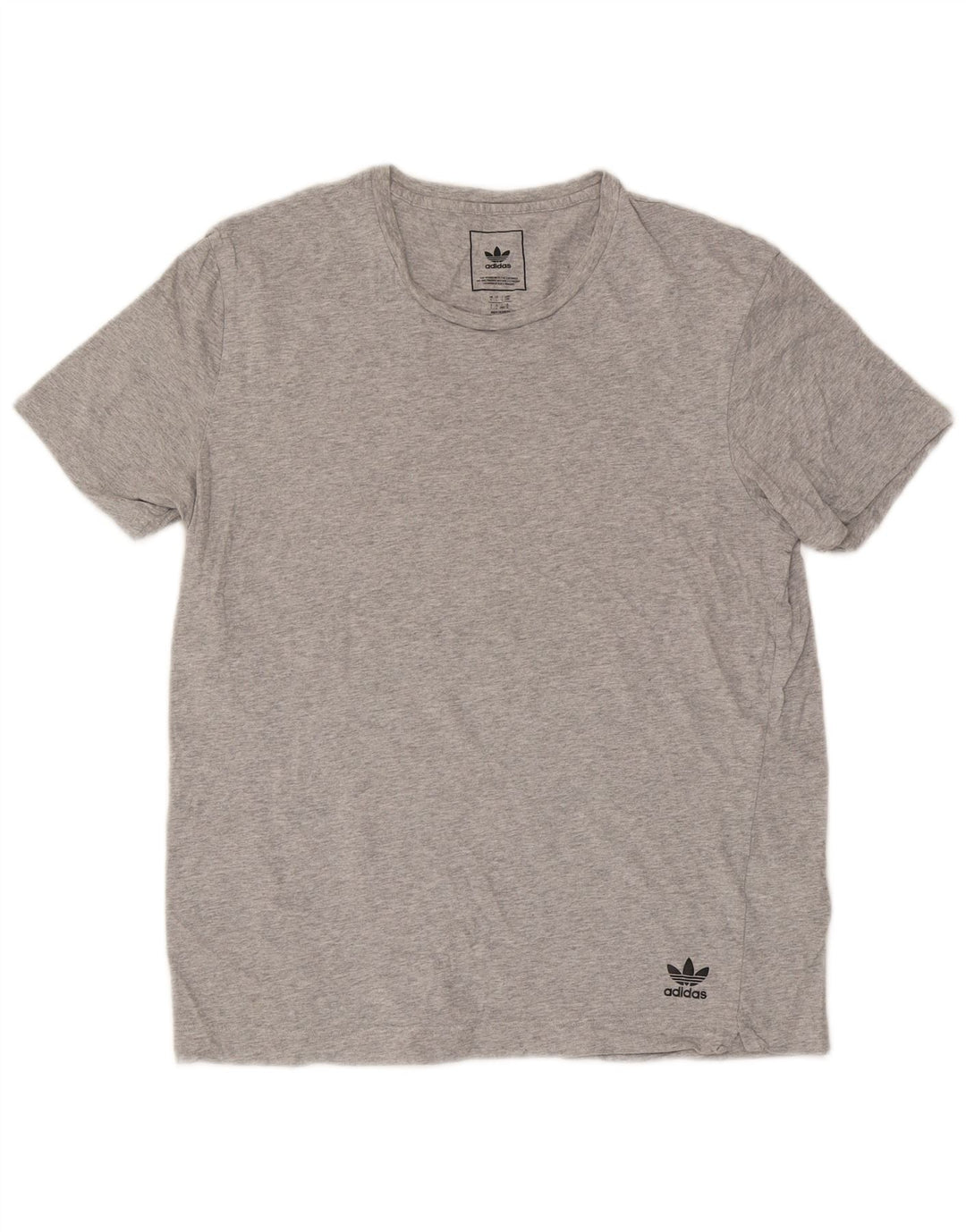 Adidas T-Shirt Homme Haut Large Gris Moucheté Coton