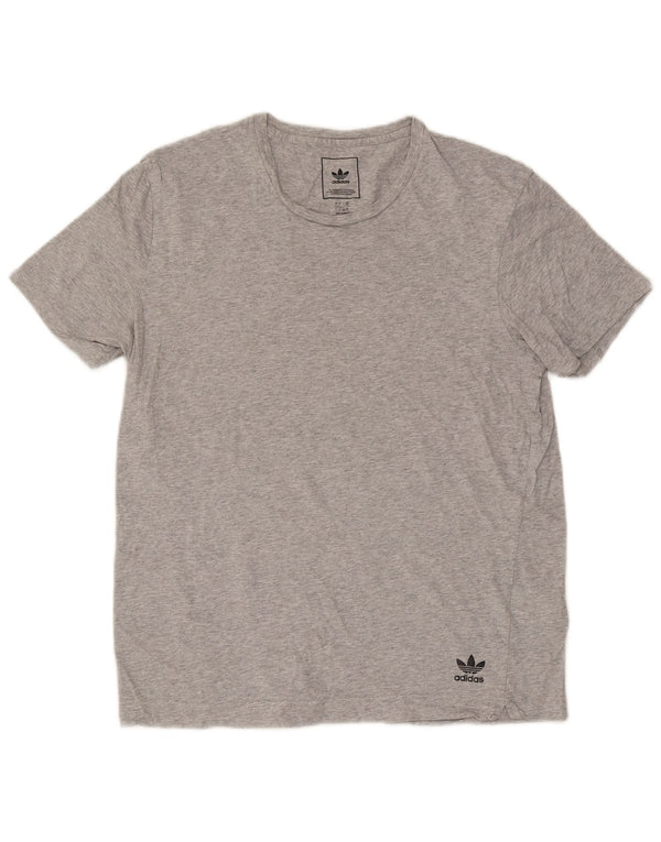 Adidas T-Shirt Homme Haut Large Gris Moucheté Coton