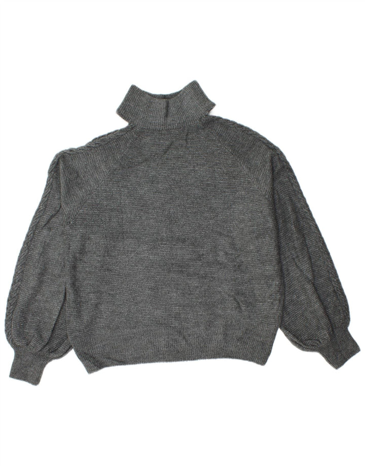 Lipsy Pull col roulé pour femme UK 16 Large Gris Polyester