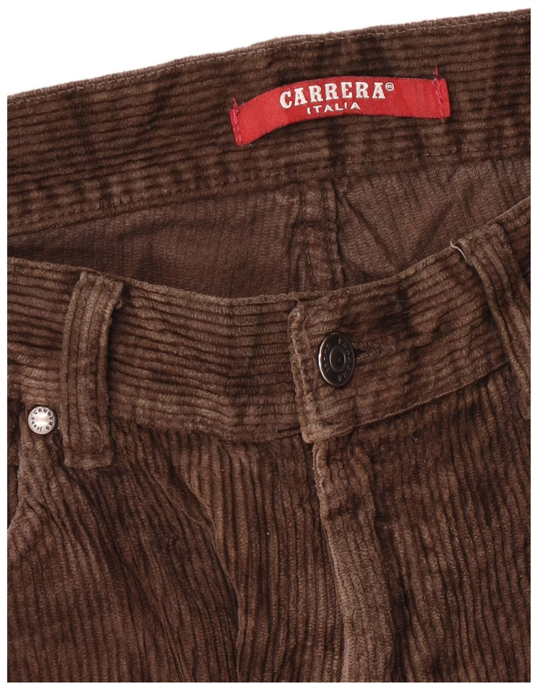 Carrera Pantalon droit en velours côtelé pour homme W34 L30 Marron